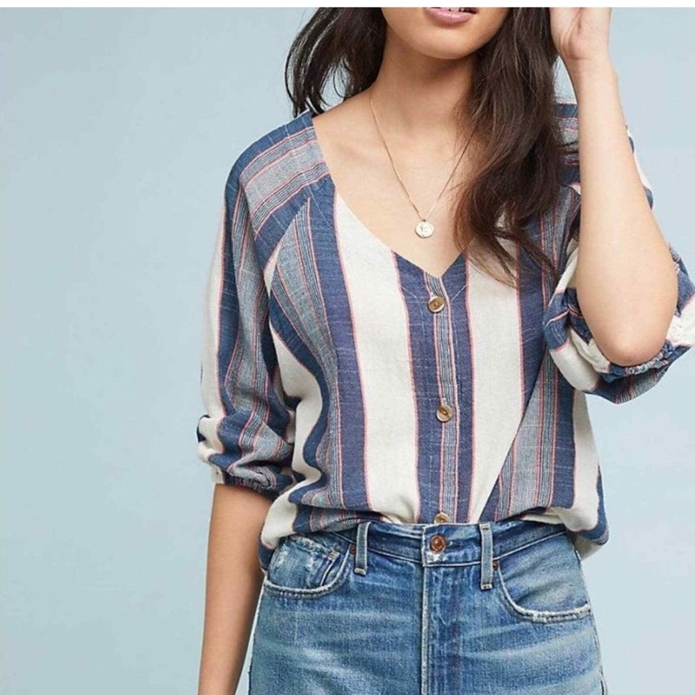 Cloth & Stone Button Down 100% Cotton Top